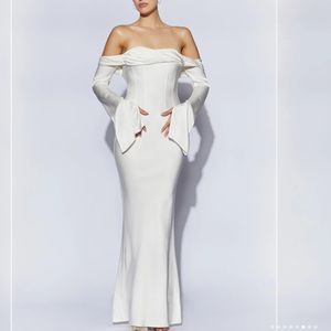 Giselle Meshki Maxi Dress white